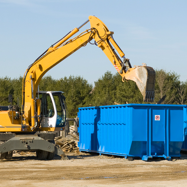 can i choose the location where the residential dumpster will be placed in Redvale